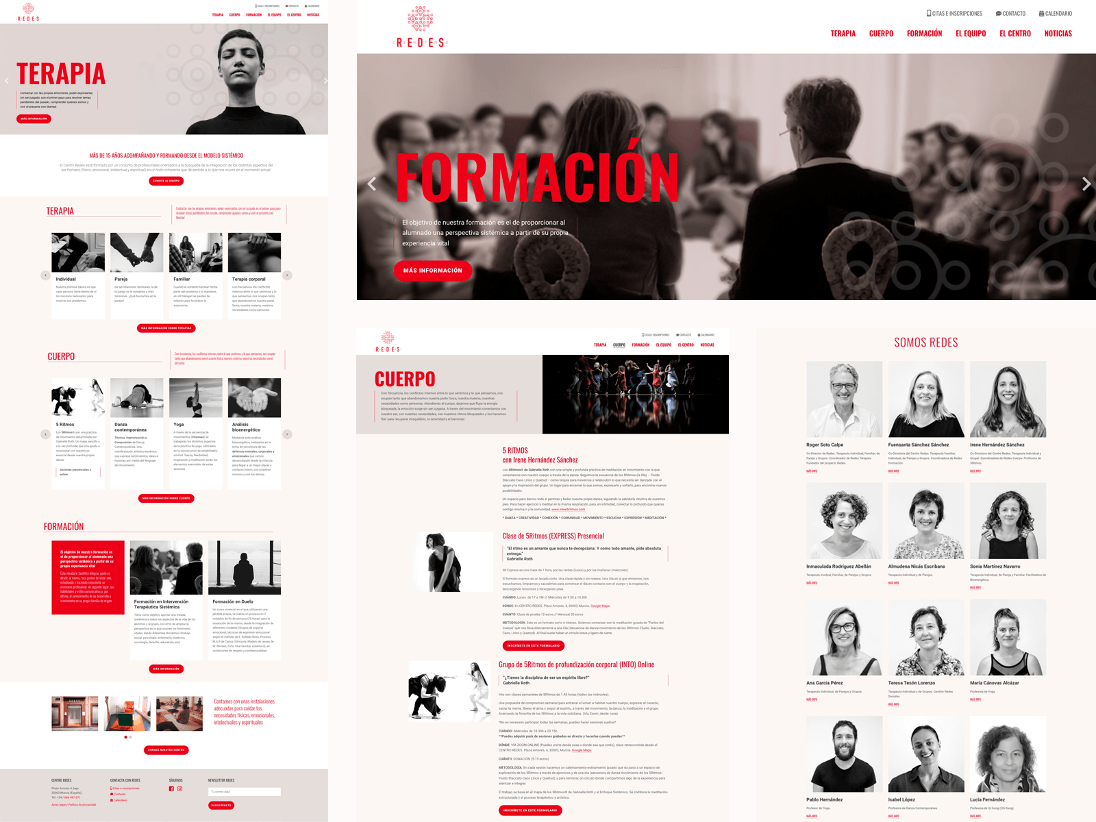 Diseño de página web de Centro Redes en Murcia