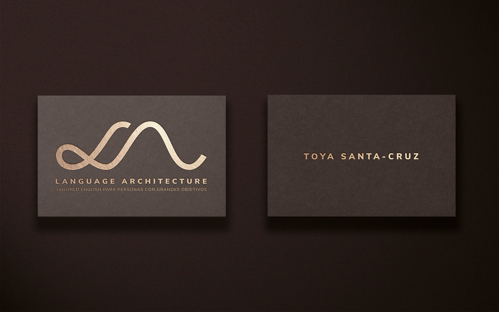 Diseño de tarjetas de visita para Language Architecture