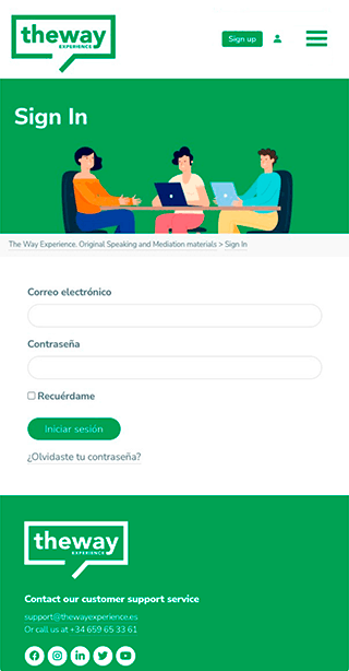 Interfaz de usuario adaptado para móviles