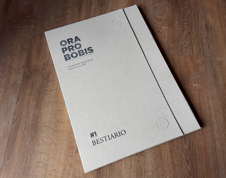 Diseño editorial de la carpeta Ora pro Bobis del artista César Bobis