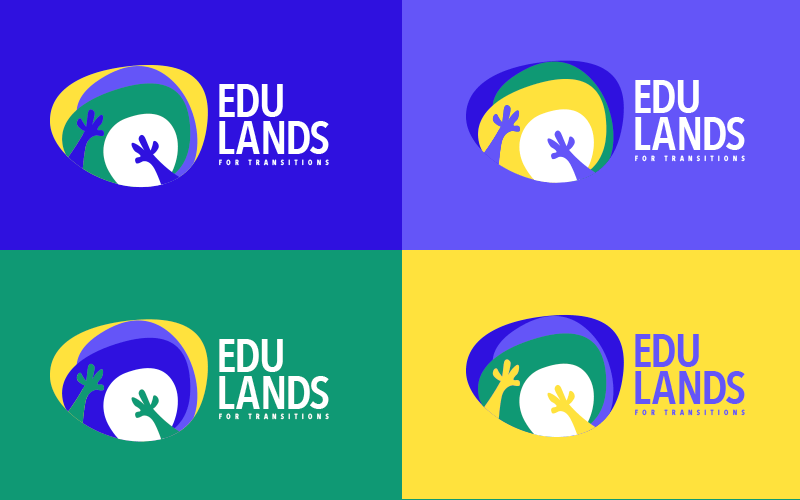 Variaciones del logotipo creado para el proyecto Erasmus + Edulands