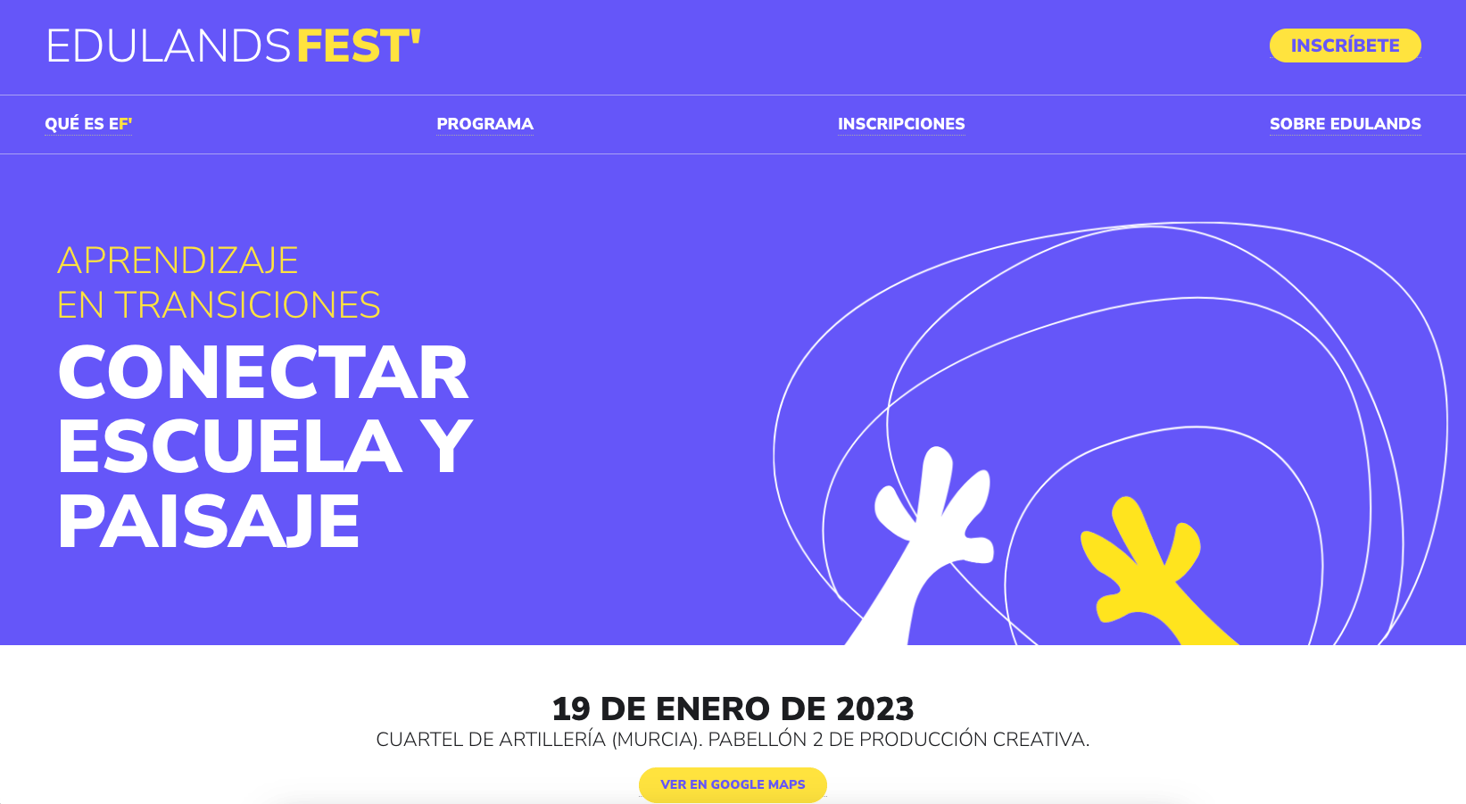 Portada de la web de Edulands Fest