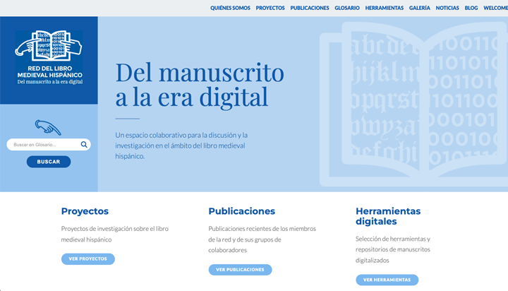 Diseño y desarrollo de la web Libro Medieval Hispánico (CSIC)