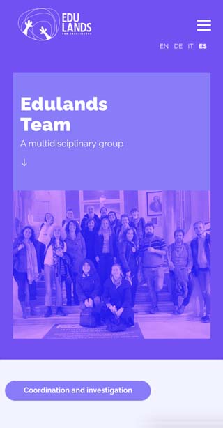 Diseño responsive para proyecto europeo. Fichas de equipo