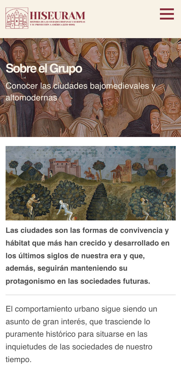 Diseño responsive. Grupo de investigación medieval Hiseuram, financiado por la Universidad Complutense de Madrid, Ministerio de Ciencia, Innovación y Universidades y Agencia Estatal de Investigación