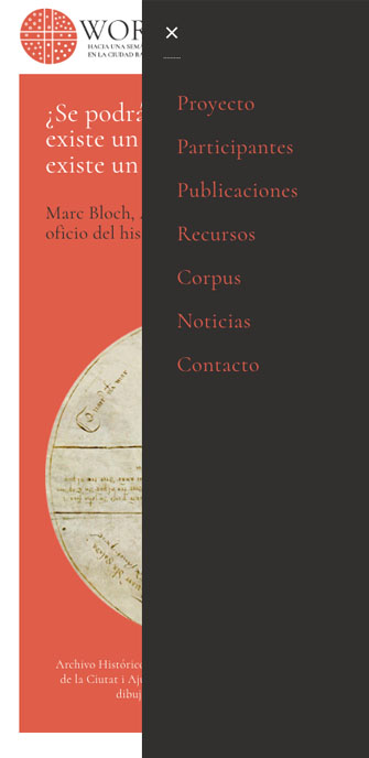 Diseño web responsive. Página principal para proyecto de investigación medieval financiado por la Universidad Complutense de Madrid